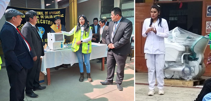 Red de Salud de Antabamba recepciona modernos equipos donados para análisis de sangre y odontología 
